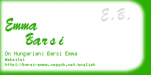 emma barsi business card